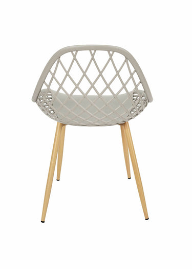 Chaises d'extérieur avec dossier alvéolé Taupe