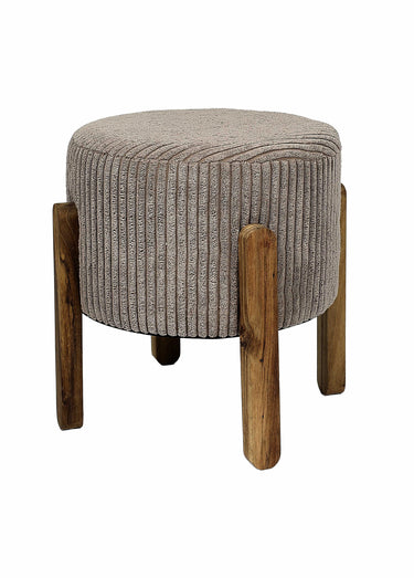 Tabouret d’appoint velours cotelé 2T Taupe