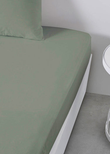 Drap housse pur coton qualité supérieure Sauge