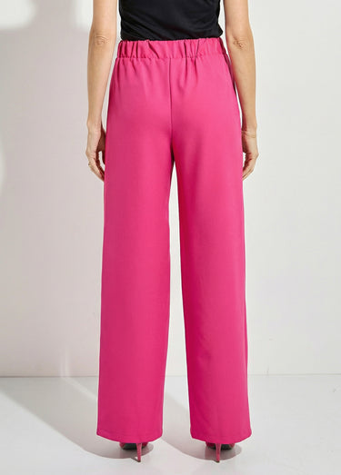 Pantalon effet pont taille élastiquée Fuchsia