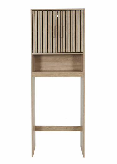 Meuble rangement WC en bois claustra Marron
