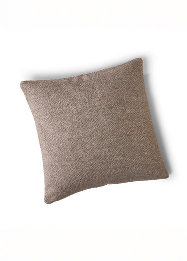 Housse de coussin bouclette unie zippée Gris