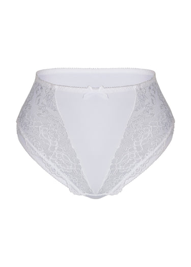 Culotte haute avec dentelle Blanc