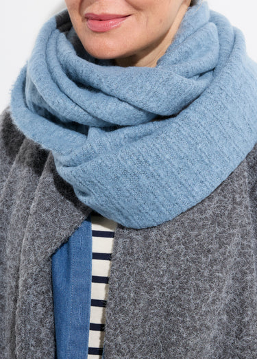 Tour de cou snood en maille mousseuse Bleu