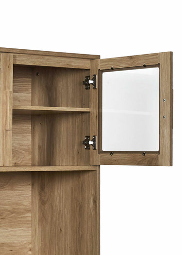 Buffet vaisselier en bois claustra Marron