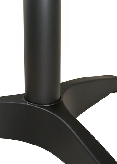 Table bistro carrée 60cm, aspect marbre Gris/Noir