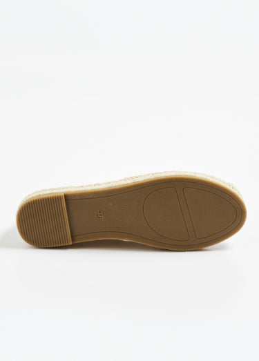 Espadrilles pailletées avec semelle corde Beige
