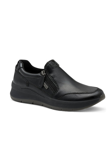 Derbies compensés zippés style loafers Noir