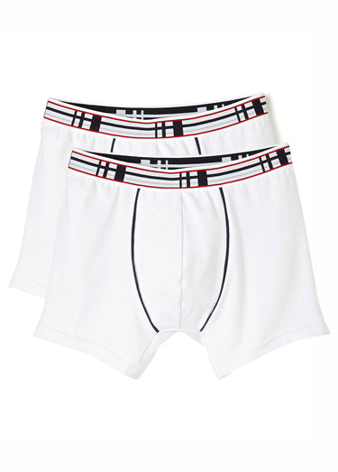 Boxer fermé coton stretch - lot de 2 Blanc Lot2