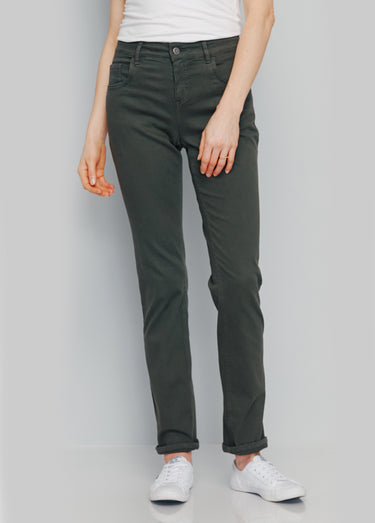 Le pantalon 5 poches brodé Kaki