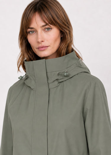 Veste coupe vent imperméable col montant Kaki