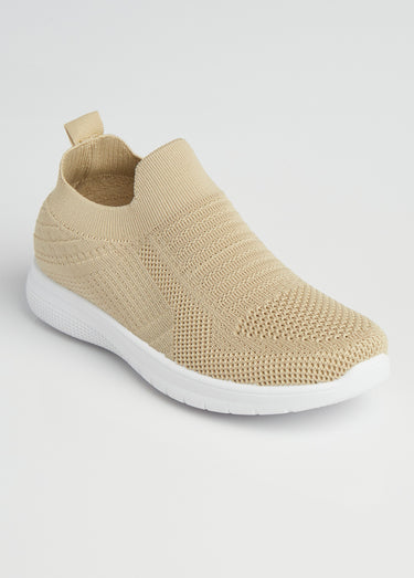 Baskets sportswear en mesh style jogers Beige
