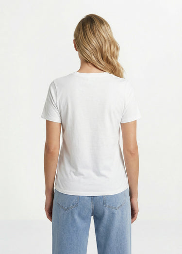 T-shirt fun inscription Out of office Blanc/Rouge