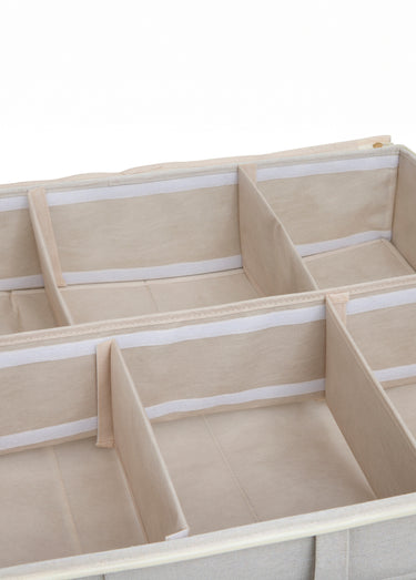 Housse de rangement à roulettes, 66x60cm Beige