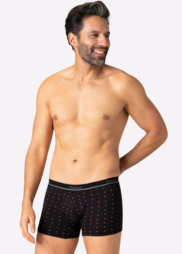 Boxer imprimé anti-fuite homme Noir Imprime