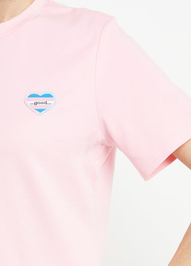 T-shirt manches courtes patch cœur Good Rose