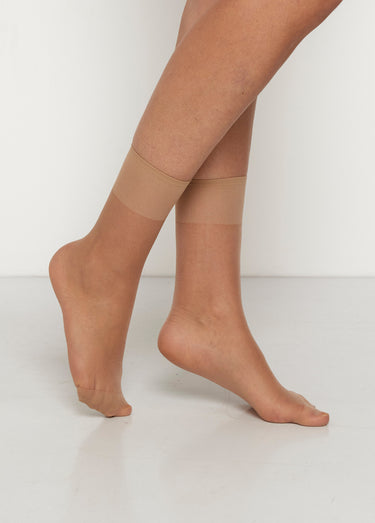 Chaussettes voile clair, 20 deniers Beige