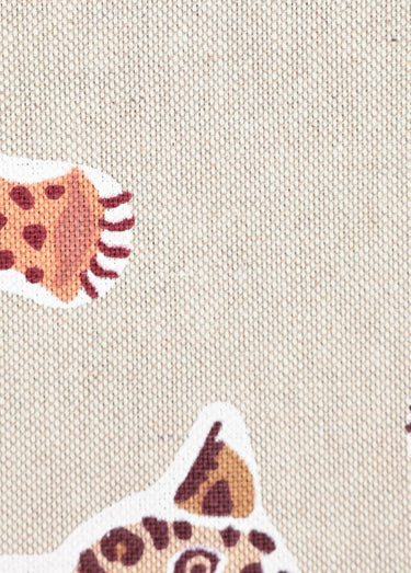 Coupon déco aspect lin, panthère 3x1,4m Imprime Leopard