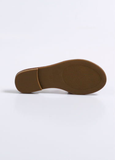 Mules plates chic façon croco Camel