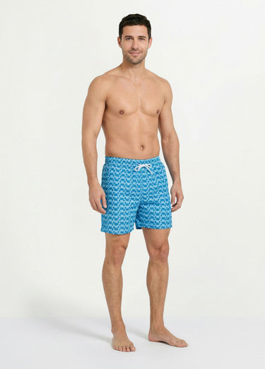 Short de bain imprimé fantaisie crabe Imp Bleu