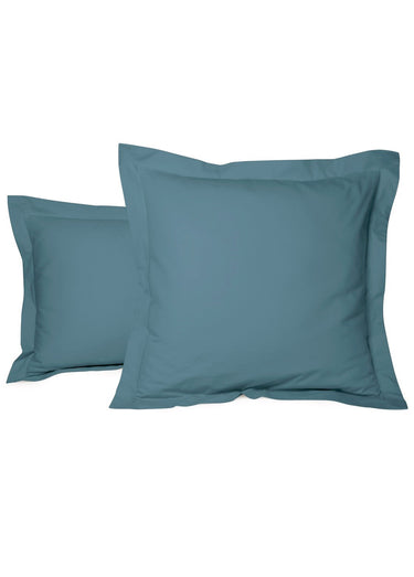 Taie d'oreiller unie percale de coton Celadon