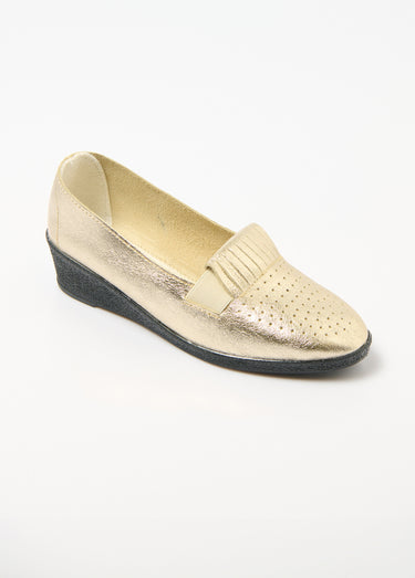 Mocassins élastiqués confort en cuir Dore
