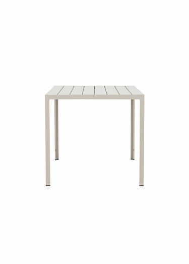 Table outdoor rectangle aluminium, 140cm Beige