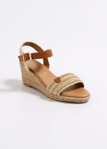 Espadrille fantaisie détails simili cuir Beige