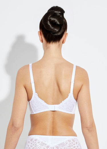 Soutien-gorge avec armatures dentelle et microfibre Blanc