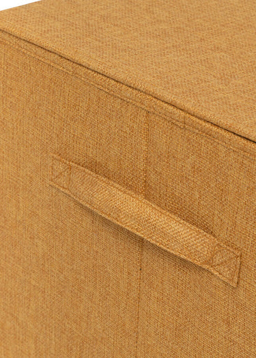 Panier à linge en tissu, 2 compartiments Jaune