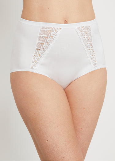 Culotte couvrante taille haute - lot de 2 Blanc Lot2