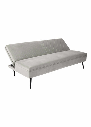 Canapé convertible dossier chevrons Gris