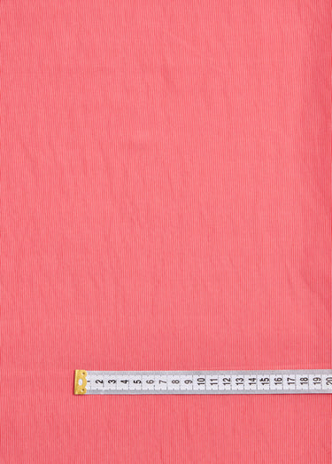 Coupon tissu fin popeline micro rayures 1M Rouge