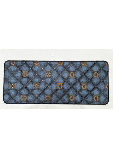 Tapis de cuisine imprimé, antidérapant Bleu