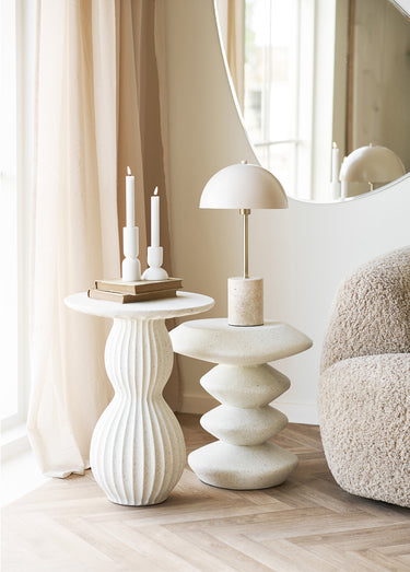 Table d'appoint inspiration organique Blanc