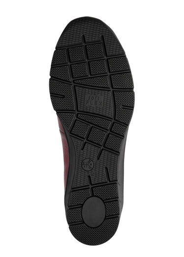 Mocassins vernis compensés à glands Bordeaux