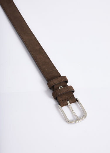 Ceinture en suédine avec boucle métal Marron