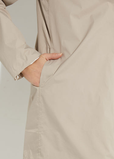 Coupe vent déperlant réversible, long Beige Dore