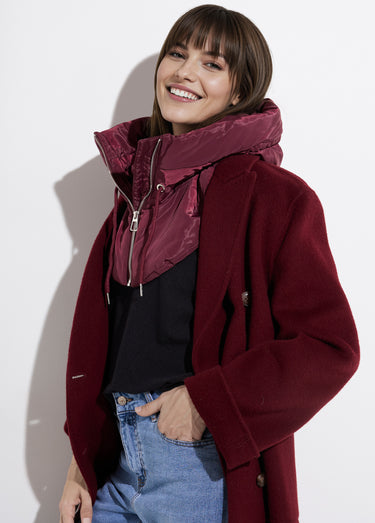Capuche cagoule déperlante et zippée Prune