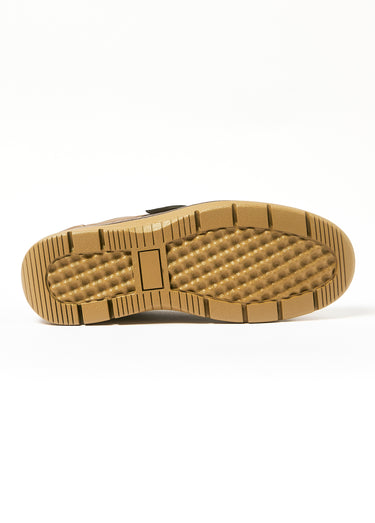 Chaussures bateau avec bande scratchée Camel