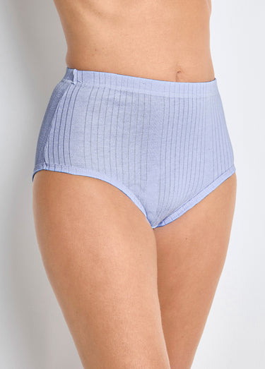 Culotte taille haute maille interlock côtelée - lot de 3 Assortis Lot3