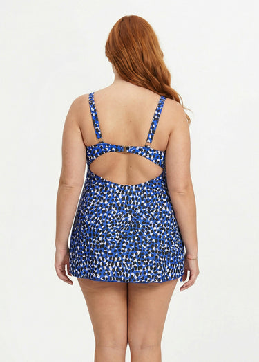 Maillot de bain tankini couvrant léopard Imp Bleu