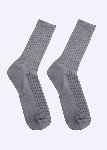 Mi-chaussettes laine et intérieur coton Gris Lot2