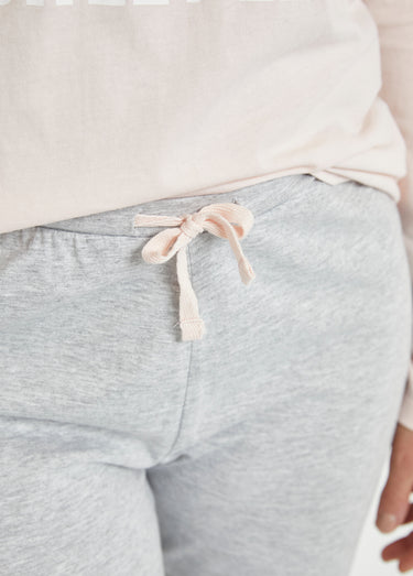 Pyjama manches longues maille Gris