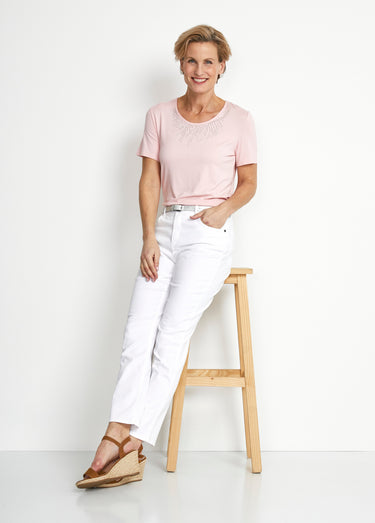 T-shirt court manches courtes Rose