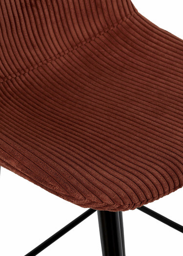 Chaises hautes de bar, velours cotelé 1T Terra