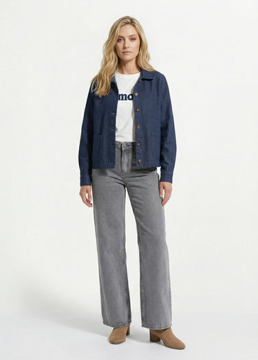 Veste en denim brut, style workwear Bleu Brut