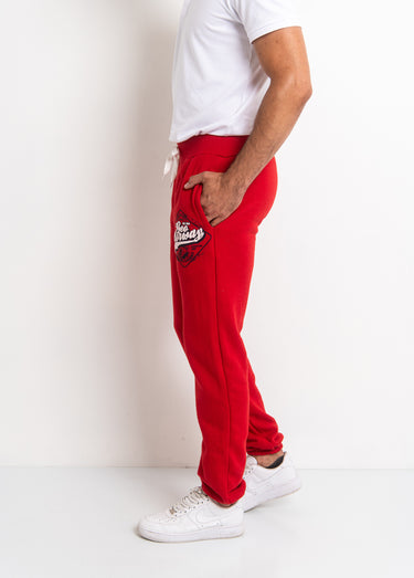 Pantalon de jogging avec logos Rouge