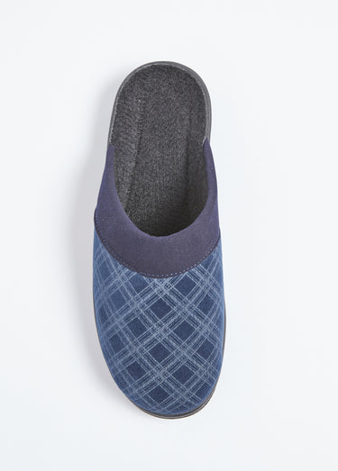 Chaussons mules compensées mixtes largeur confort Marine