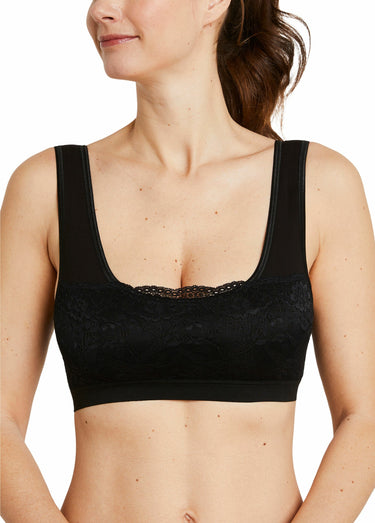 Soutien-gorge brassière dentelle extensible Noir